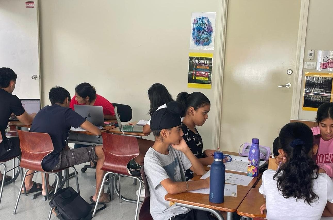 Tutor working with a student