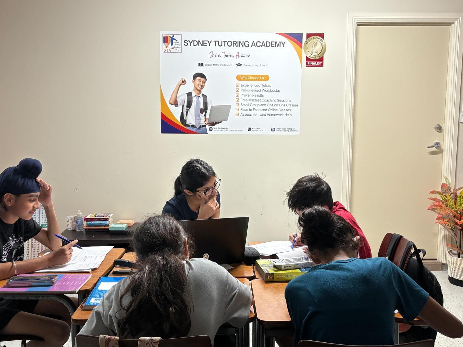 Small-group class in session